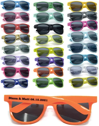 Miniatura 25 de Gafas de sol de fiesta personalizadas, regalos de boda a granel, regalos para invitados, cumpleaños, licenciatura, graduación, novia, novia, Mezclado
