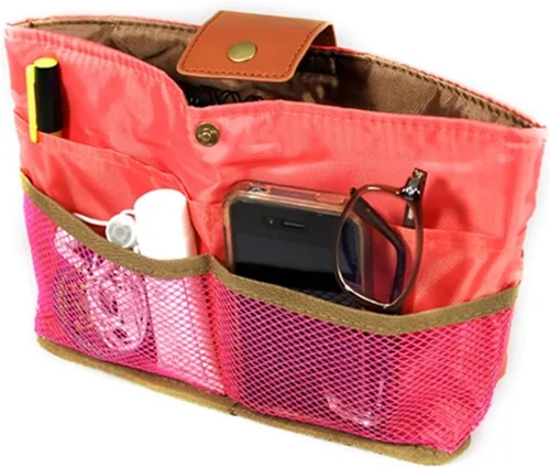 Wrapables® Lo último en inserto para bolso/organizador de bolso y embrague de día, melocotón
