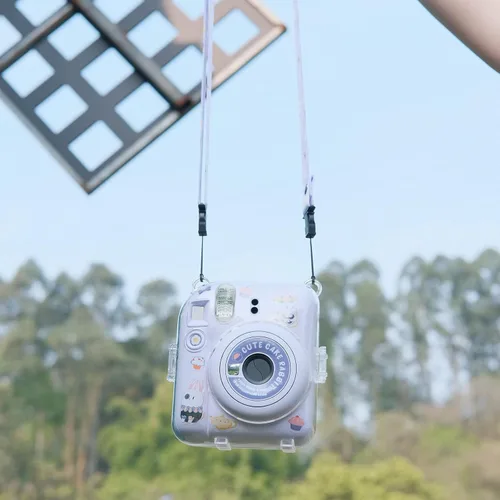 Miniatura 6 de Rieibi Funda transparente compatible con Fuji Instax Mini 12, funda de transporte para cámara instantánea Fujifilm Instax Mini 12 con bolsillo