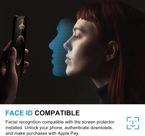 Miniatura 6 de TECHO Protector de pantalla de privacidad compatible con iPhone 16e / iPhone 14 / iPhone 13 / iPhone 13 Pro película de vidrio templado
