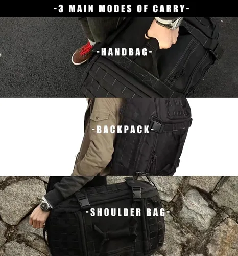 Miniatura 8 de Bolsa de gimnasio, bolsa de viaje para hombres y mujeres, bolsa de entrenamiento para militares, deportes, durante la noche, baloncesto, táctica
