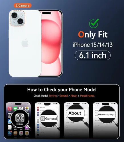 Miniatura 1716 de FNTCASE Funda para iPhone 13 Pro-Max: Fundas magnéticas transparentes compatibles con Magsafe Slim anti amarillamiento protección contra caídas