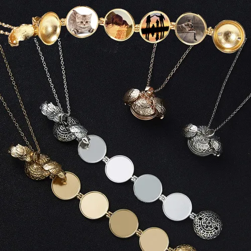 Miniatura 5 de Collar con camafeo que sostiene fotos extendidas, medallón de fotos para niñas, mujeres, para el día de la madre, San Valentín, cumpleaños, Año