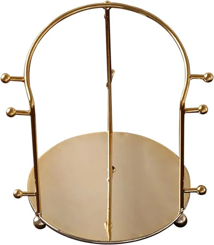 Uonlytech Soporte de corona de metal Soporte de joyería de oro Soporte de diadema para exhibición para boutiques