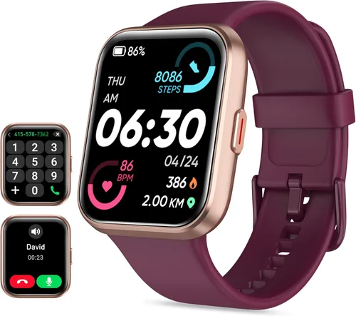 Miniatura 9 de Tensky Reloj inteligente para hombres/mujeres, Android, iPhone/Samsung, Alexa integrado, pantalla táctil de 1.8 pulgadas, rastreador de actividad