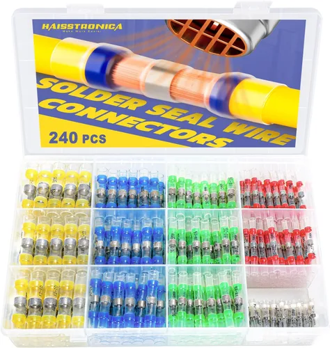 Miniatura 12 de 380 piezas de conectores de cable de soldadura termorretráctil - haisstronica conectores de cable impermeables - conectores eléctricos - conectores