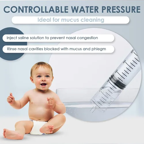 Miniatura 3 de Bluet B - Jeringa nasal para bebés (paquete de 2) - Aspirador nasal de silicona seguro para recién nacidos - Eliminación de moco infantil - Jeringa