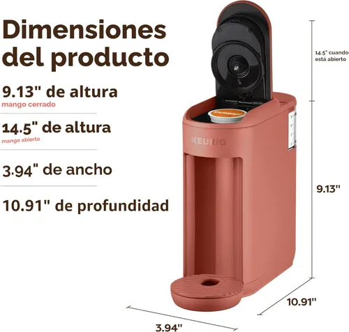 Miniatura 7 de Keurig K-Mini Mate Cafetera de Una Sola Porción – Ultracompacta de 4" de Ancho, Compatible con Taza de Viaje, Regalo Ideal para Fiestas para Piedras