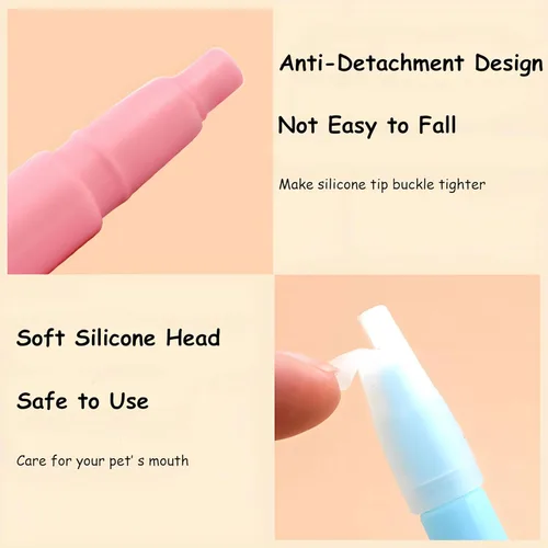 Miniatura 2 de Tirador de Píldoras para Gatos, Dispensador de Pastillas para Mascotas con 2 Puntas de Silicona, Empujador de Píldoras para Gatos, Cachorros