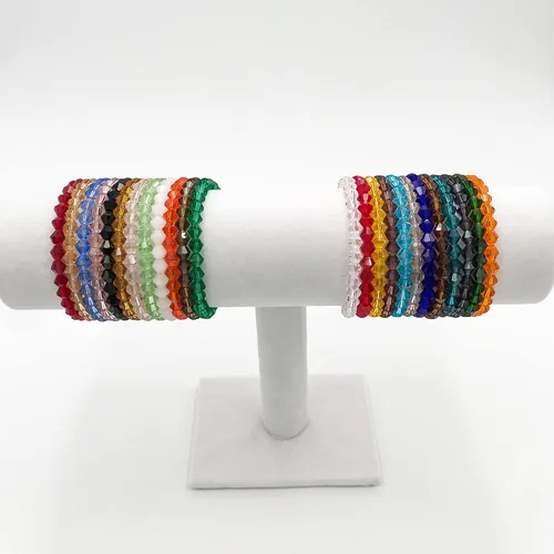 Miniatura 2 de 4800 cuentas de cristal de bicono de 0.118 pulgadas (0.118 in), pequeñas cuentas de vidrio facetadas a granel para hacer joyas, manualidades