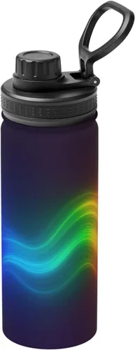 Miniatura 11 de Bright Star Printed Insulated Water Bottle, 18oz Stainless Steel Funny Travel Mug, Leakproof Hot & Cold for Sports, Gym, Hiking