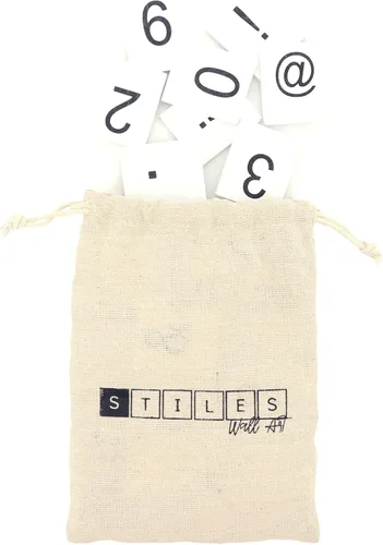 Miniatura 8 de Stiles 92 fichas de letras premium para tablero de fichas, solo letras, no incluye tablero de letras, alfabeto de crucigrama de madera Nogal