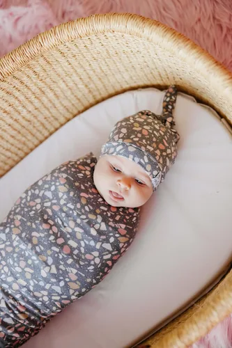 Miniatura 7 de Copper Pearl Baby Beanie Hat Top Knot