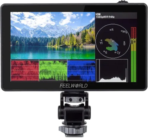 Miniatura 8 de FEELWORLD 1600Nit 4k Ultra Brillante Cámara Video Monitor 5.5 Pulgadas HDMI Pantalla Táctil DSLR Monitor de Campo 1920x1200 IPS F970 Kit