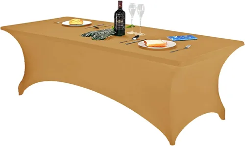 Miniatura 133 de FORLIFE - Funda de mesa de elastano, mantel ajustado de 4 pies para mesas rectangulares, funda elástica para patio, universal para bodas, banquetes