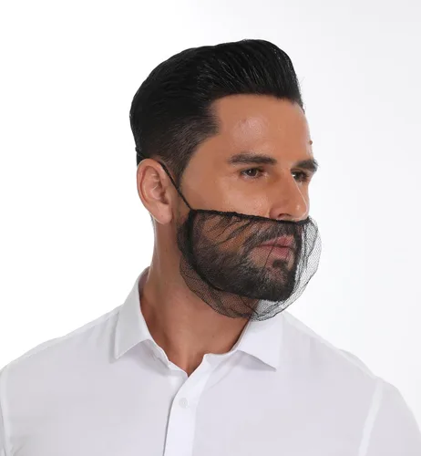 Miniatura 4 de 200 Pcs Disposable Honeycomb Beard Nets Breathable Food Service Beard Cover