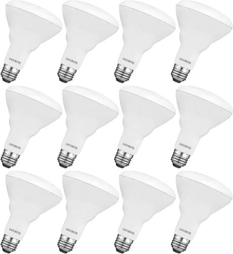 Miniatura 11 de LUXRITE Paquete de 4 bombillas LED BR30, equivalente a 65 W, blanco cálido de 2700 K, regulable, 650 lúmenes, bombillas LED de inundación, 8.5 W