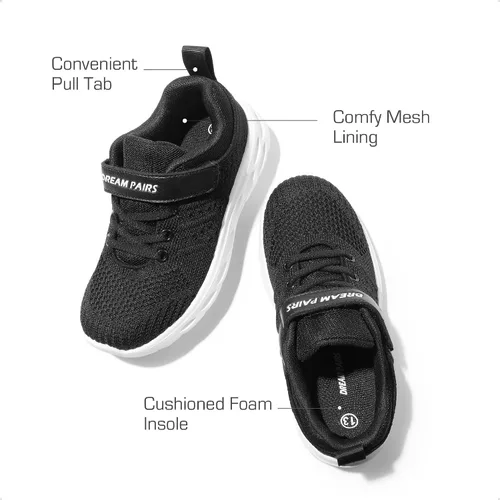 Miniatura 5 de DREAM PAIRS Zapatos deportivos para niños y niñas, tenis EZ-Ons GoGetters para correr, atléticos, para niños pequeños y grandes