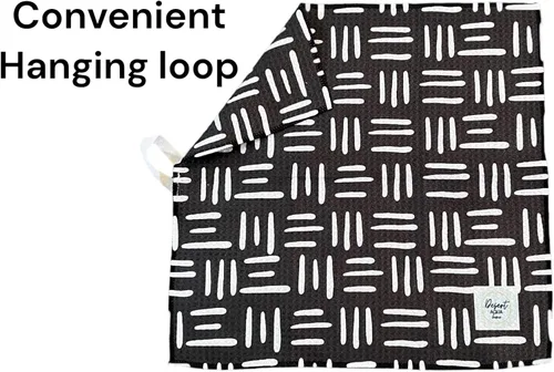 Miniatura 3 de Paños de microfibra con tejido de gofre, paquete de 5, altamente absorbentes, de secado rápido, paño de limpieza de microfibra suave de alta Negro