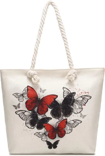 Miniatura 9 de Bolsas de mano con asa de cuerda, bolsa grande con asas de cuerda, lona resistente, reutilizable, bolsa de compras para comestibles, bolsa de playa