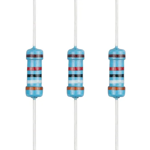Miniatura 117 de 100 resistencias de 1 ohm 1/2 W (0.5 vatios) ±1% tolerancia de película metálica, resistencia fija de múltiples valores de resistencia opcional