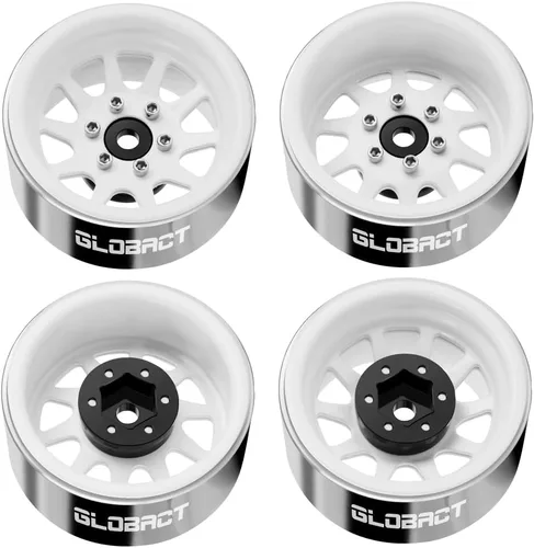 Miniatura 5 de GLOBACT 1.9 Beadlock Wheels Llantas RC Buje de rueda para TRX4 TRX6 Axial SCX10 I II III Pro Redcat 1/10 RC Crawler Accesorios de actualización