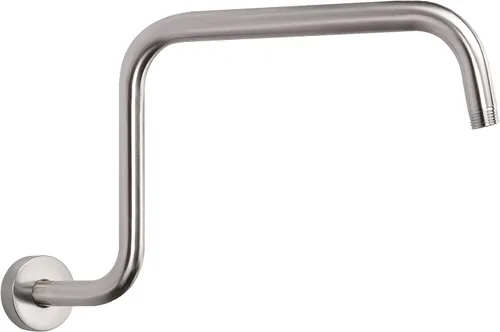 Miniatura 18 de Brazo de ducha en forma de S, tubo de extensión de cabezal de ducha de altura alta, conexión estándar de 1/2 pulgada con brida, impresionante
