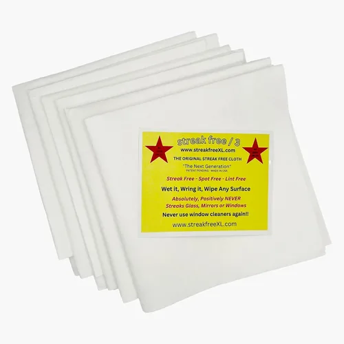 Paquete de 6 paños de limpieza de microfibra "As Seen On TV" – Paños de 16 x 16 pulgadas sin pelusa para vidrio, ventanas y automóviles – Toallas de