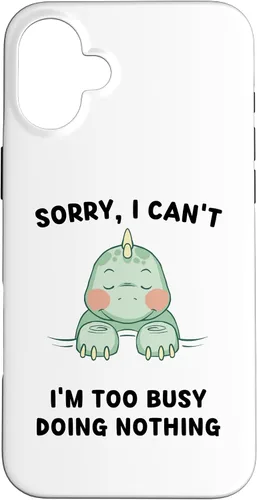 Miniatura 21 de iPhone 16 Sorry, I Can't I'm Too Busy Doing Nothing Sleeping Dinosaur Case