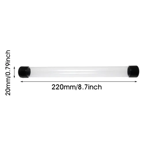 Miniatura 5 de DZS ELEC - Tubo de almacenamiento transparente, 2 unidades, 0.79 x 8.7 pulgadas, tubo redondo de plástico pequeño con tapas negras para contenedores