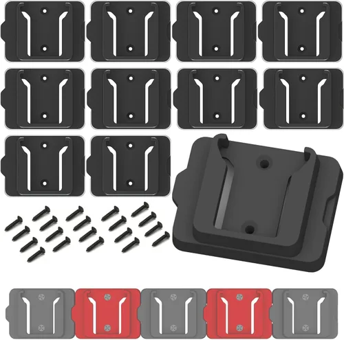 Miniatura 9 de Soporte de Batería para Batería Milwaukee 18 18V (Sin Batería), Paquete de 5 Soportes de Batería de Pared para Almacenamiento en Pared, Furgoneta