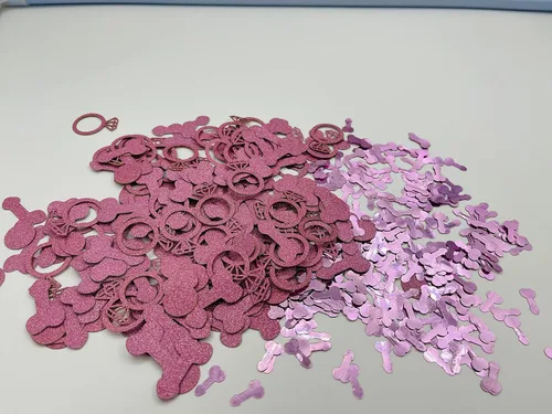 Miniatura 2 de 801 piezas de decoración de fiesta de confeti rosa con purpurina rosa para el día de San Valentín, celebración, boda, compromiso