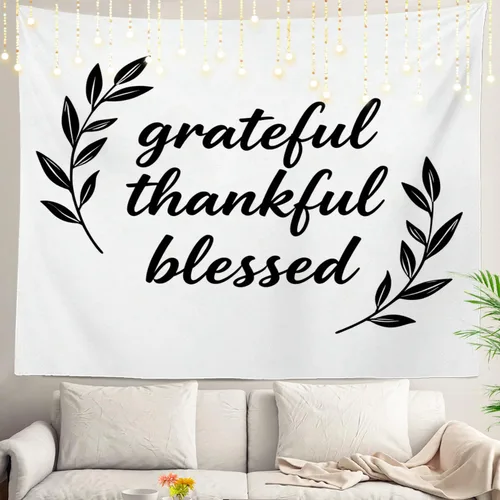 Miniatura 57 de Shrahala Tapiz de pared cristiano con palabras blancas, palabras de Navidad, escuela, Jesús, Biblia, adoración de la Biblia, tapiz grande