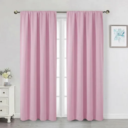 Miniatura 228 de Cortinas opacas para dormitorio, sala de estar, juego de 2 paneles de 54 pulgadas de largo, cortinas de oscurecimiento de habitación con aislamiento