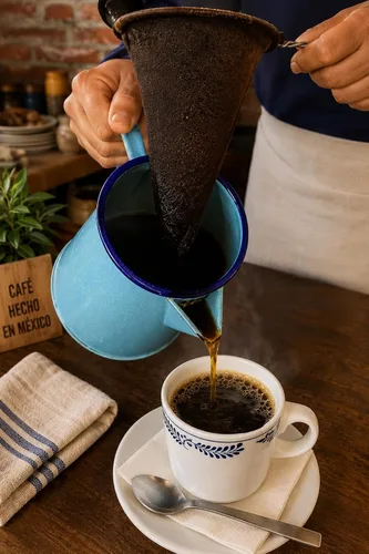 Miniatura 3 de Filtro para café y té. Filtro de café de tela de franela. Hecho a mano de algodón virgen. Filtro fácil de usar hecho para aquellos que disfrutan