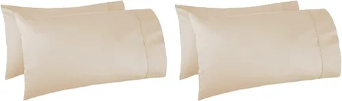 Miniatura 11 de Amazon Basics Juego de 2 fundas de almohada de 400 hilos, 100 % algodón, suaves, tejido satinado, resistentes a las arrugas, tamaño estándar, 20 x