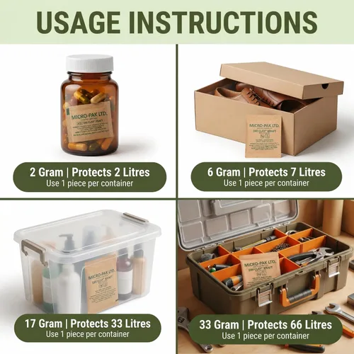 Miniatura 5 de Micro-Pak Dri Clay Kraft, paquetes de desecantes de absorción de humedad más alta, alternativa a paquetes de gel de sílice, arcilla de bentonita