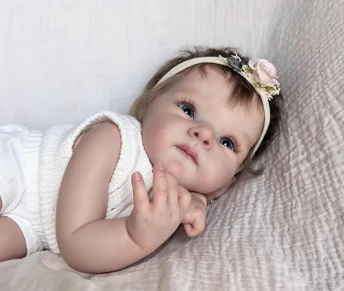 Miniatura 5 de Anano Muñeca Bebé Reborn de Cuerpo Completo de Vinilo de Silicona Suave, Bebés que Parecen Realistas como Bebé Reborn Niña, Muñecas de Bebé