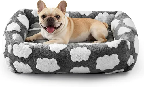Miniatura 16 de JOEJOY Cama mediana para perros de tamaño mediano, cama ortopédica rectangular lavable para mascotas con funda de cremallera extraíble, bonita cama