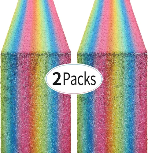 Miniatura 26 de Pufogu - Camino de mesa de lentejuelas brillantes de 12 x 72 pulgadas para fiestas de cumpleaños, decoración de bodas, despedidas de soltera