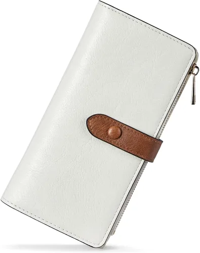 Miniatura 52 de BOSTANTEN - Cartera de piel auténtica para mujer con bolsillo con cremallera), BL3162011Kcoffee
