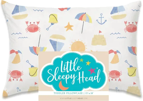 Miniatura 22 de Little Sleepy Head Funda de almohada para niños pequeños, 100% algodón y funda de almohada hipoalergénica para almohada de niños pequeños, funda