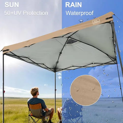 Miniatura 13 de KAMPKEEPER Cubierta de Repuesto Superior para Carpa Toldo Emergente con Ventilación de Aire y Correa Elástica Ajustable, Poliéster Resistente a Azul
