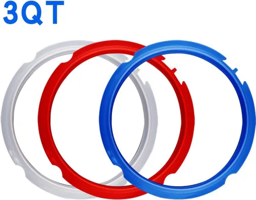Miniatura 3 de Anillo de sellado de silicona para olla a presión de 3 cuartos – Reemplazo de junta de sello de silicona para IP-DUO60, IP-LUX60, IP-DUO50 (blanco)