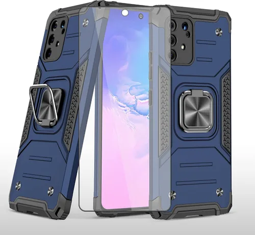 Asuwish Funda para teléfono Samsung Galaxy S10 Lite con protector de pantalla de vidrio templado y soporte para anillo híbrido, accesorios de celda
