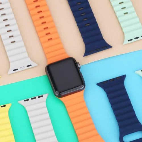 Miniatura 2 de Ocean Band - Correa deportiva de silicona suave compatible con Apple Watch Band de 1.496 in 1.575 in 1.614 in 1.654 in 1.732 in 1.772 in 1.929 in
