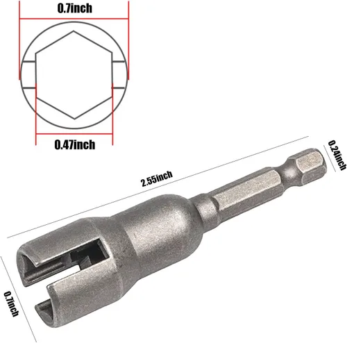 Miniatura 2 de gunhunt Juego de 2 llaves hexagonales ranuradas de 1/4 de pulgada, llave de ranura, tuercas de ala, herramienta para tuercas en forma de ala