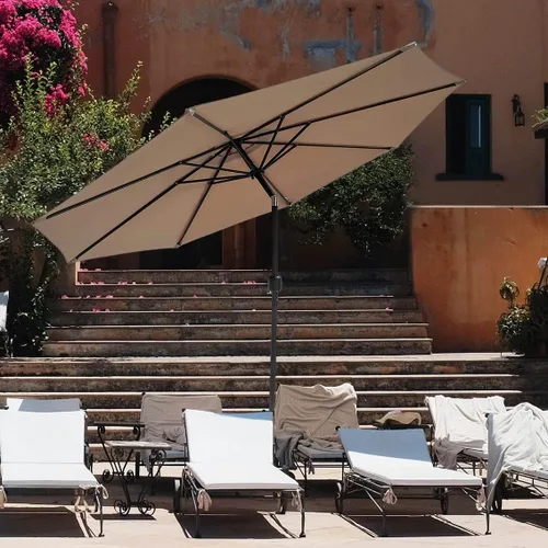 Miniatura 2 de ontheway 11FT Patio Umbrella Enhanced Replacement Canopy Market Table 8 Ribs Umbrella Canopy Caqui