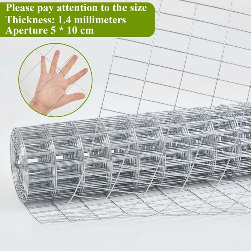 Miniatura 7 de Gisafai Valla de alambre soldada de 48 pulgadas x 100 pies, 2 pulgadas x 4 pulgadas, 16 GA, malla de alambre de metal galvanizado para cabras