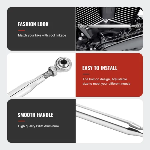 Miniatura 4 de Varilla de palanca de cambios de motocicleta CNC de aluminio para Harley Touring Electra Glide para Street Glide, varilla de enlace de palanca